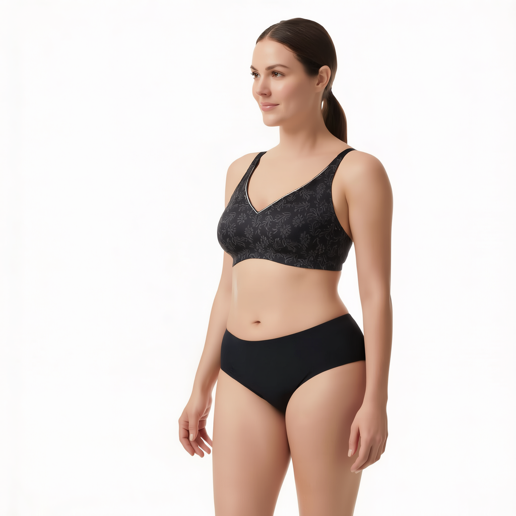 Charcoal Black Bra