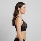 Black & Gold Lace Bra